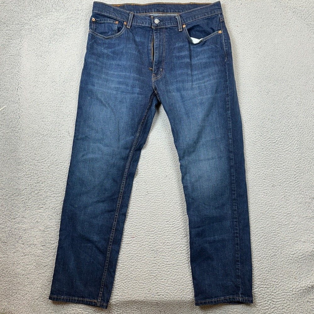Levis 559 Jeans Mens 38X32 Relaxed Straight Blue Stretch Denim Pants Distressed